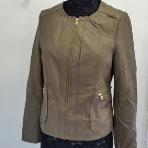 B2G1 Limited Taupe Faux Leather Jacket